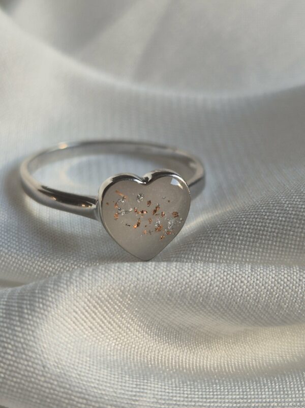 Zilveren ring hart