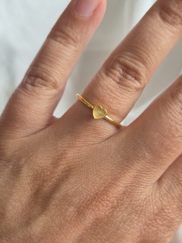 Ring met subtiel hart - Afbeelding 2