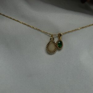 Geboortesteenhanger ovaal