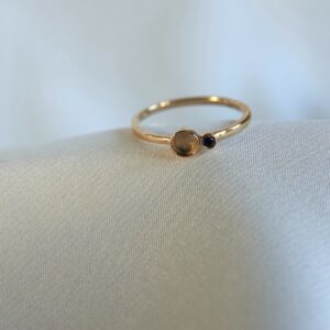 Ring met dubbele steen